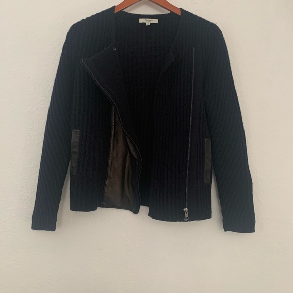 Madewell Cardigan 100% Merino Wool in Navy XS. - Picture 3 of 8